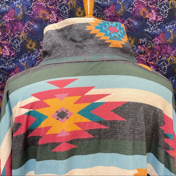 🌈 Beautiful bohemian mock zipper sweater - Picture 6 of 11